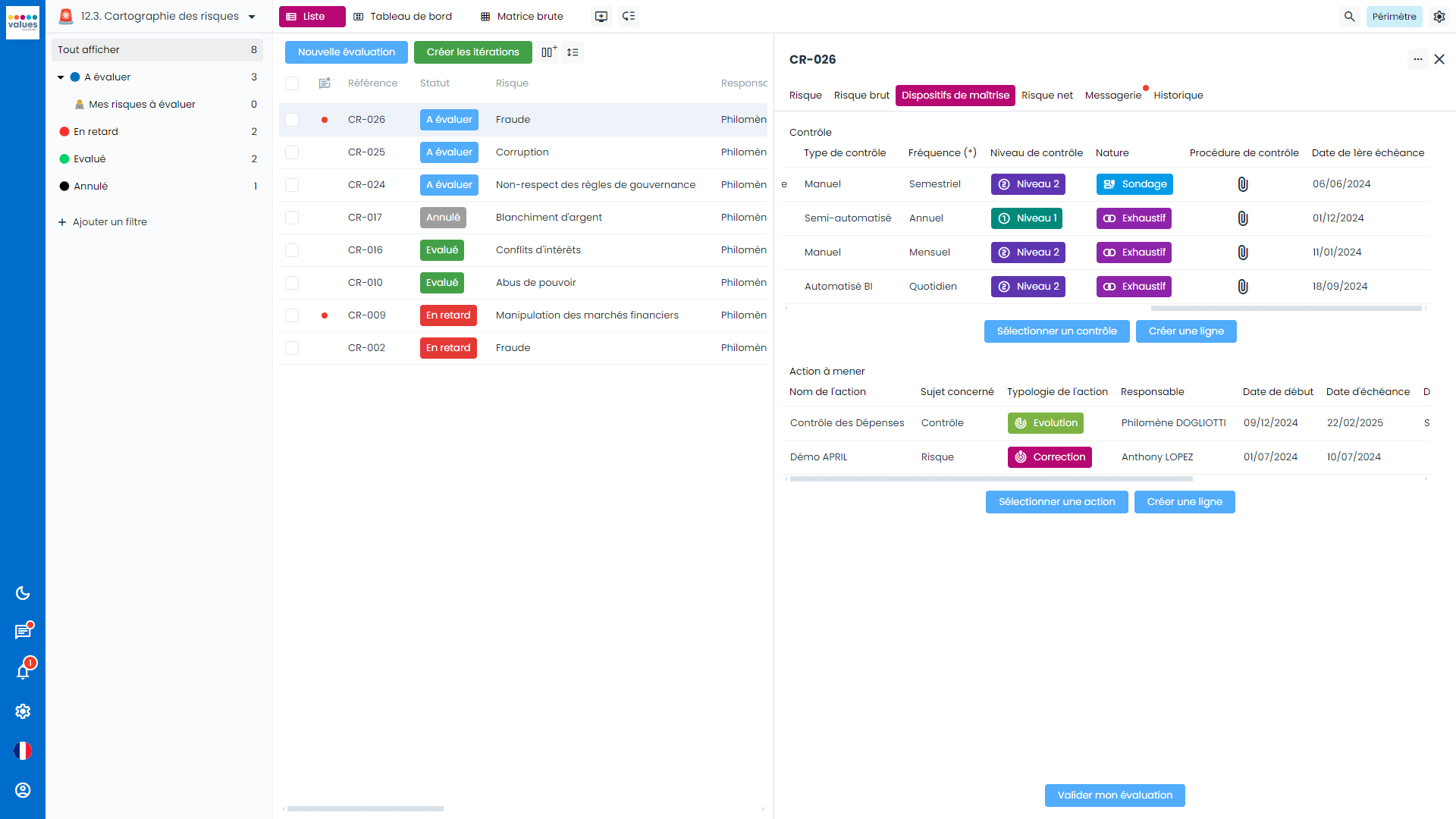 Logiciel de  cartographie des risques