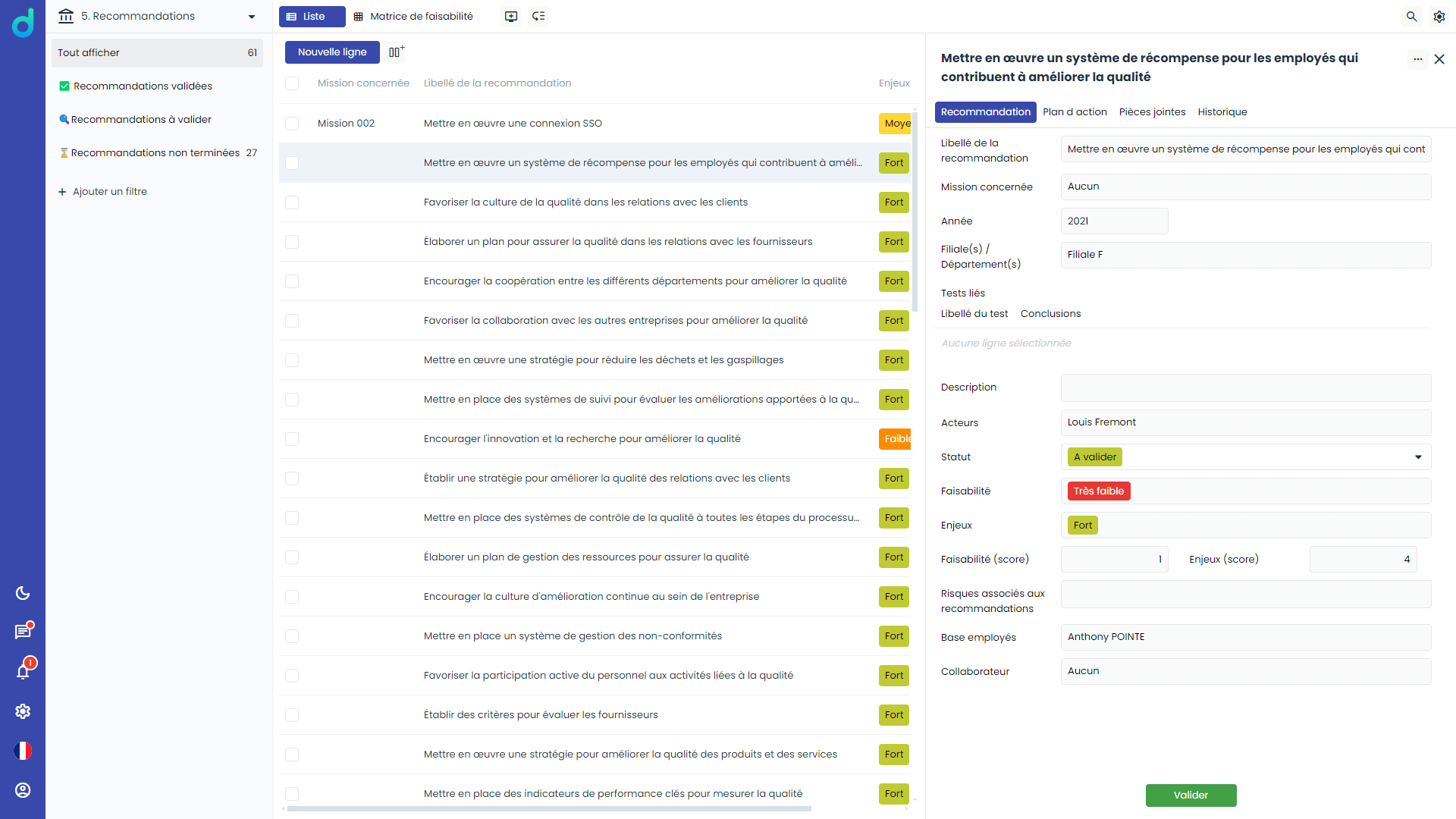 Internal audit software - Workflow